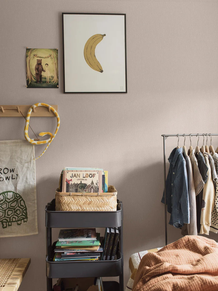 Papel de Parede Linen, Soft Blush