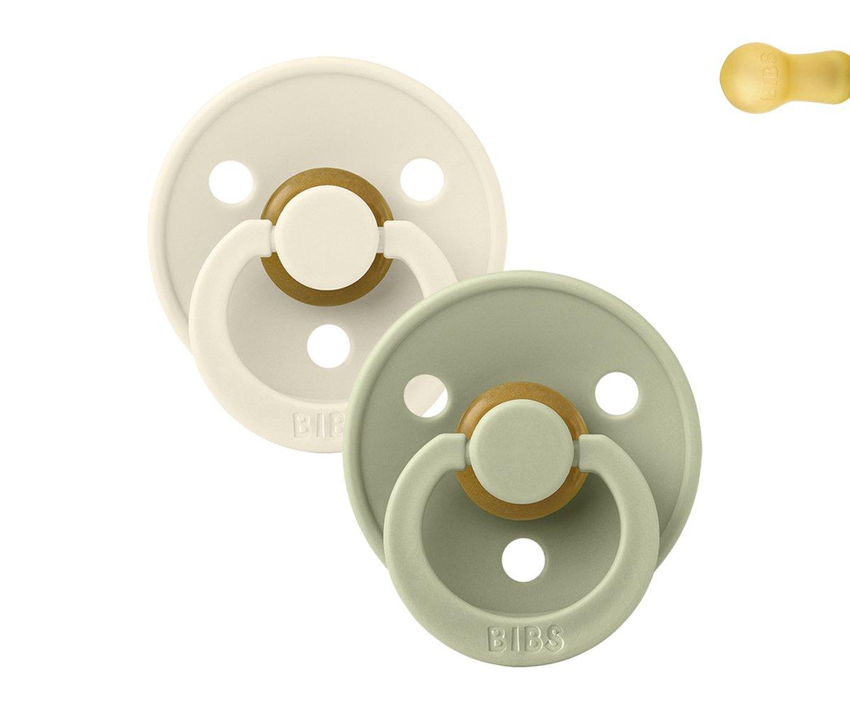 Conjunto 2 Chuchas Bibs, Ivory/Sage