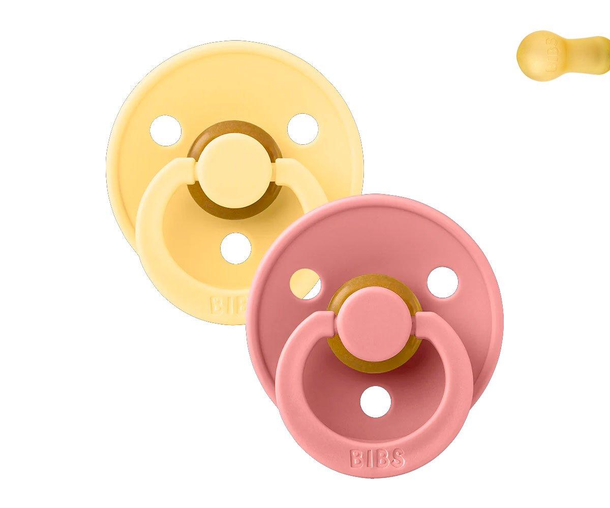 Conjunto 2 Chuchas Bibs, Pale Butter/Dusty Pink