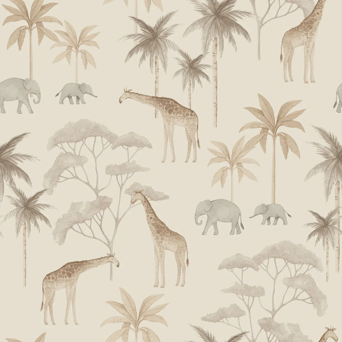 Papel de Parede Savannah, Beige Borastapeter