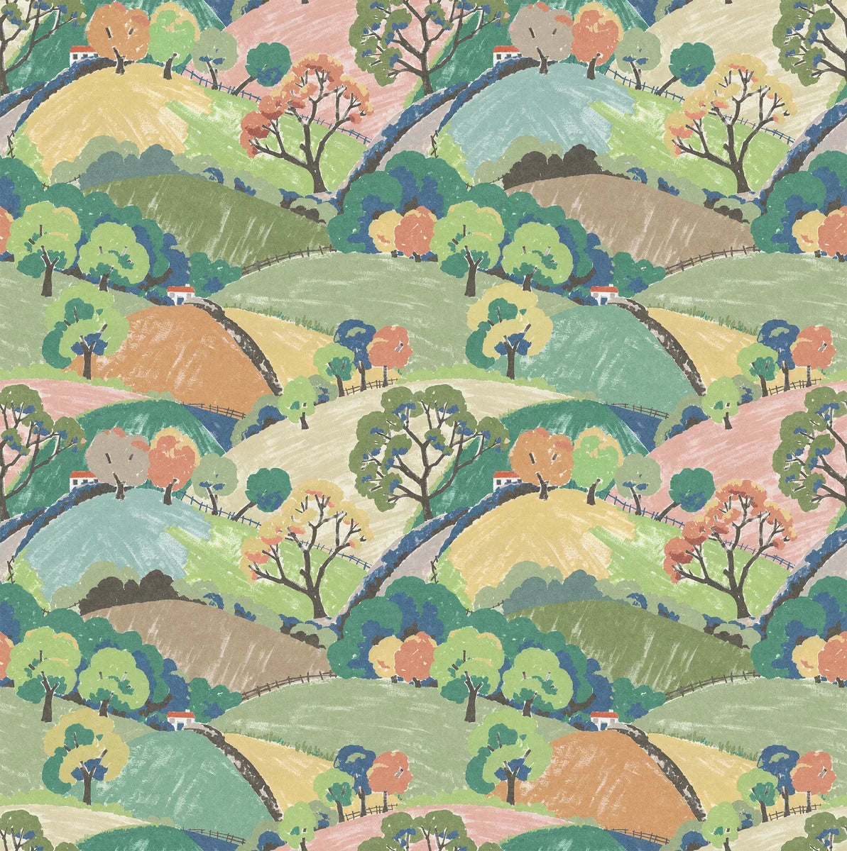 Mural Custom fit, Hills and Trees
