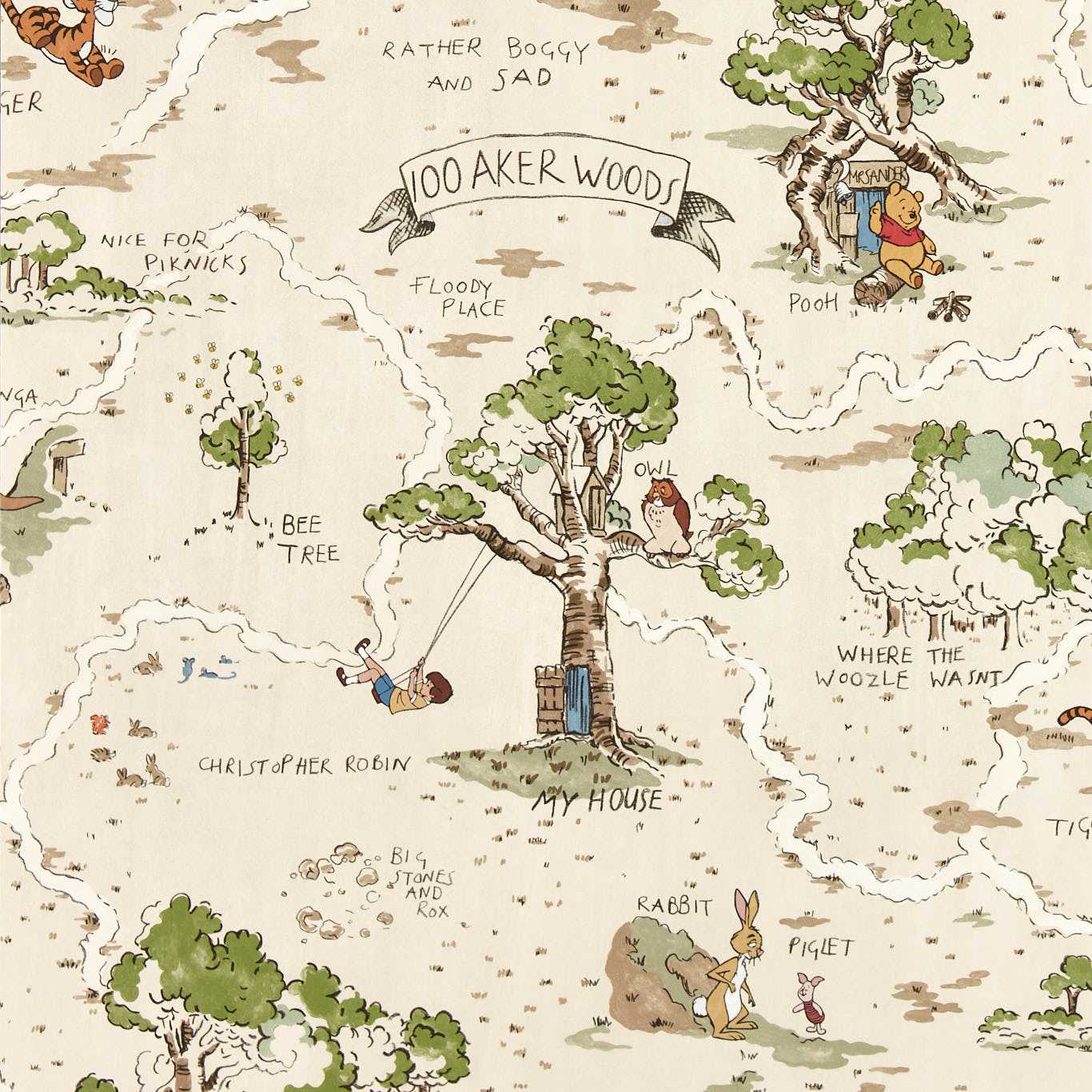 Papel de Parede, Hundred Acre Woods - Cashew