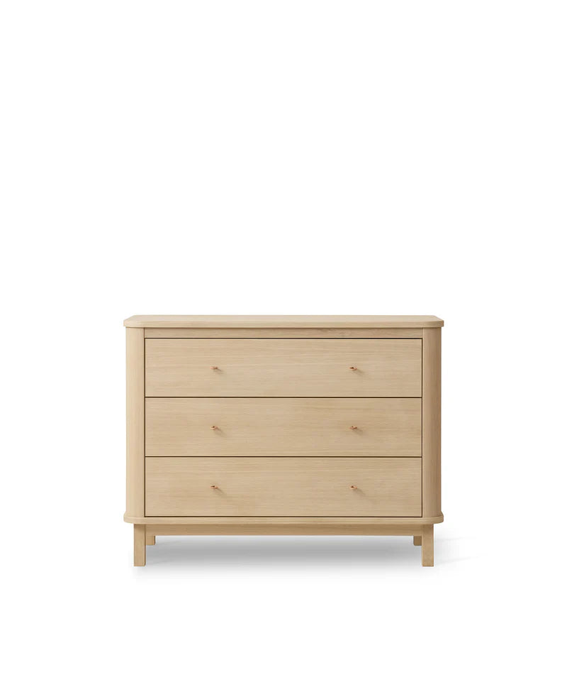 Wood Chest of Drawers with 3 Drawers, Oak