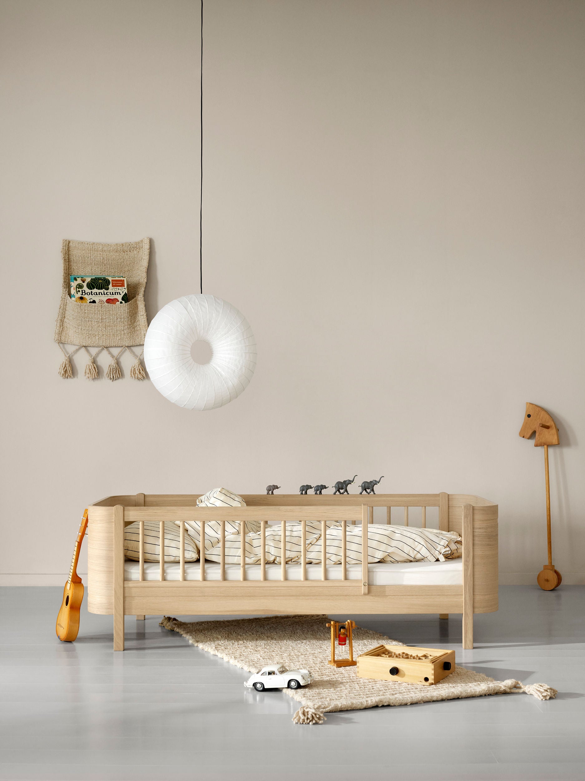 Cama de Grades Wood Mini+, Oak (Inclui kit 0-9 anos)