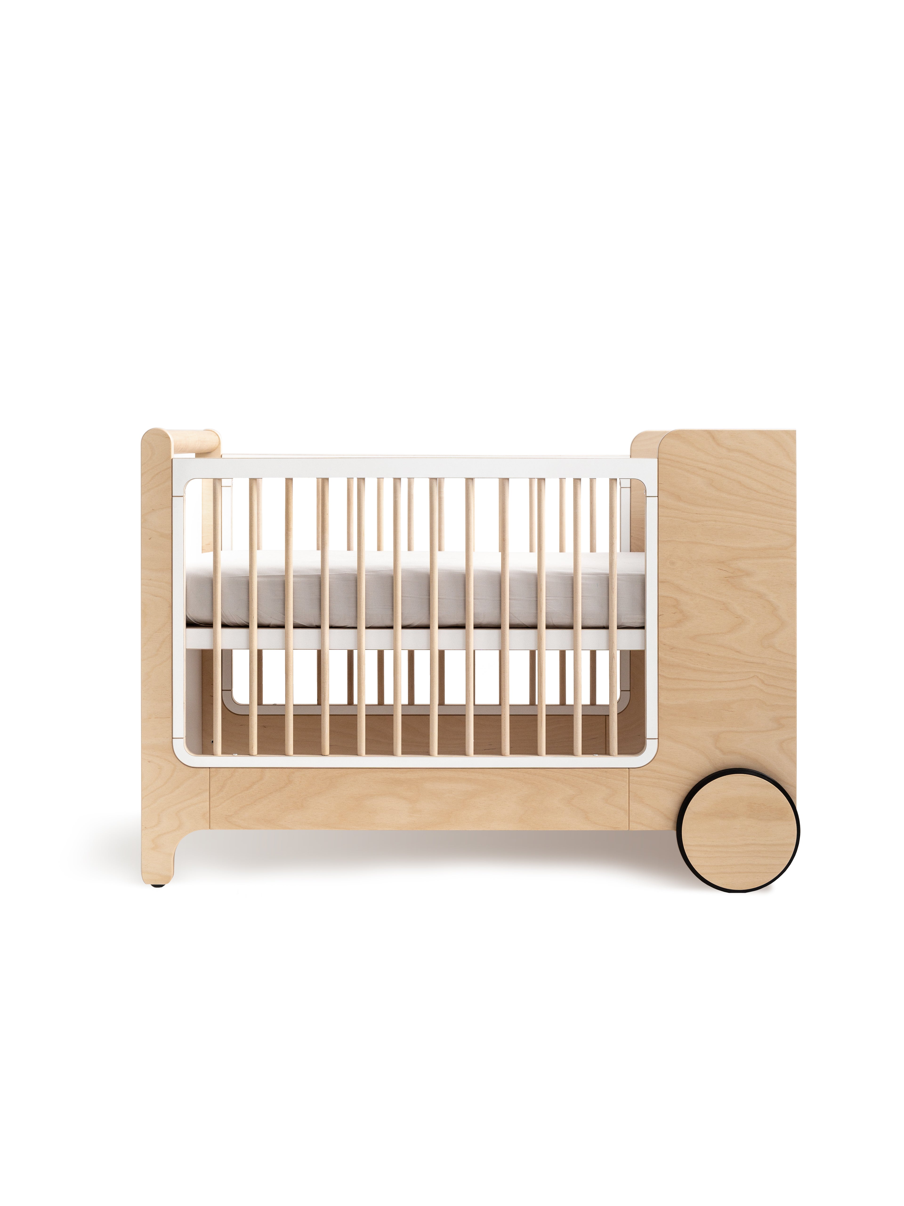 R Rocking Baby Bed, White