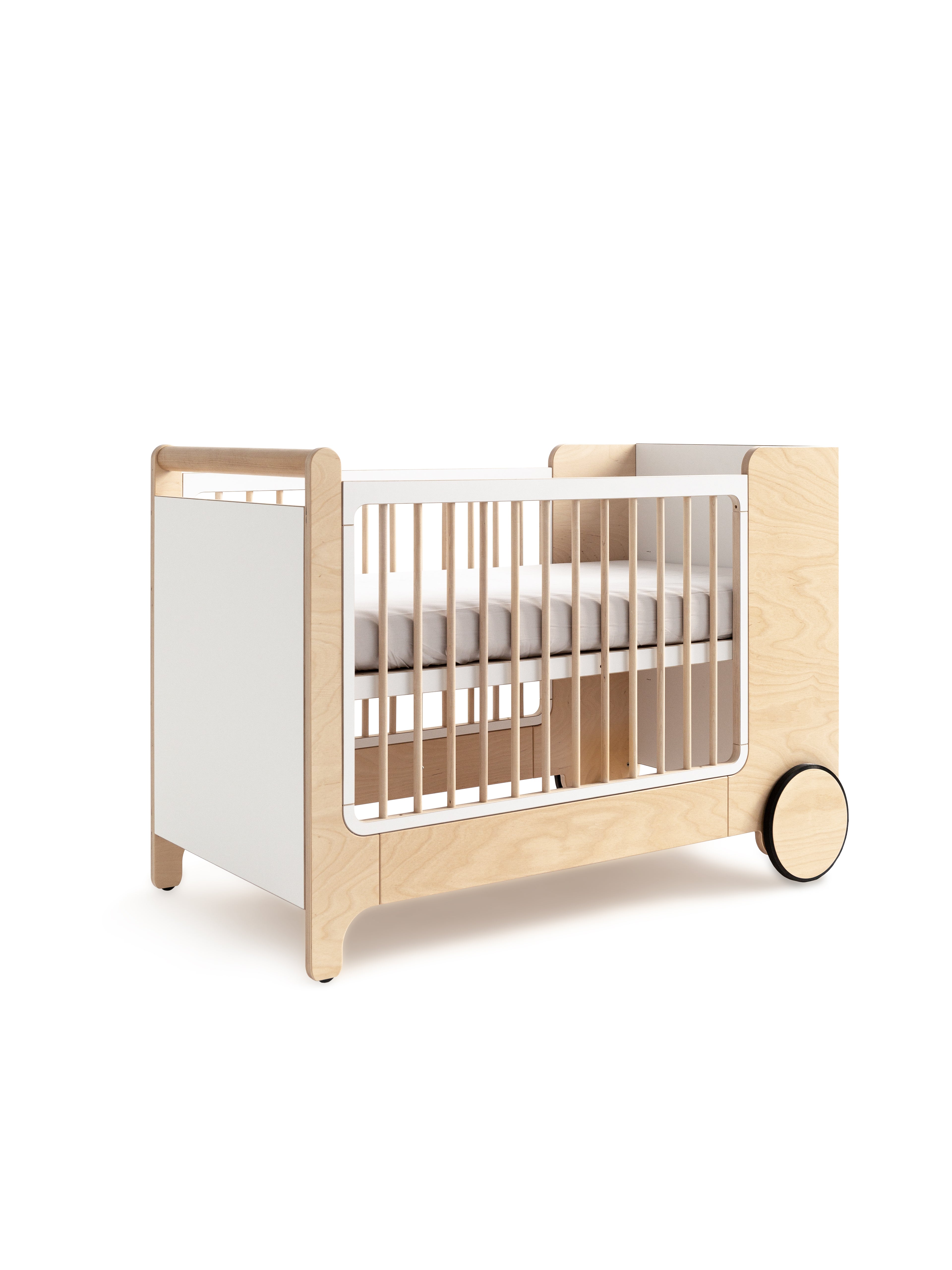 R Rocking Baby Bed, White