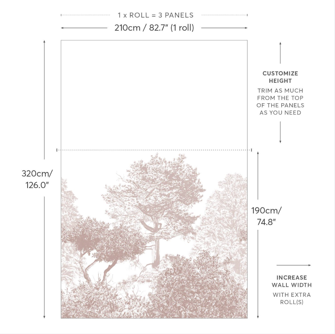 Mural Papel de Parede, Hua Trees