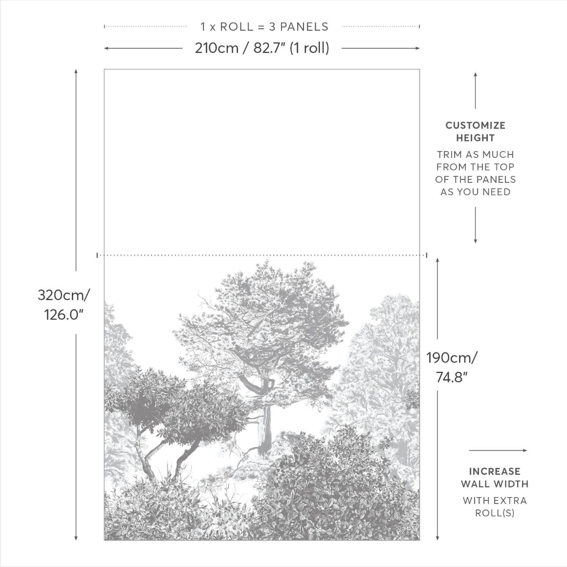 Mural Papel de Parede, Hua Trees