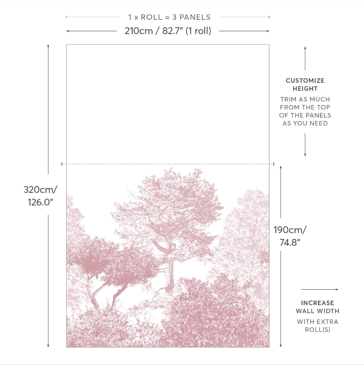 Mural Papel de Parede, Hua Trees