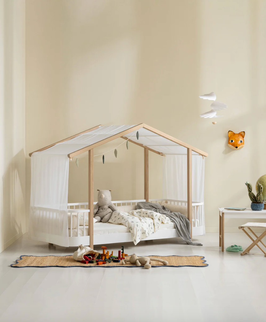 Wood Original house bed, white/oak correct