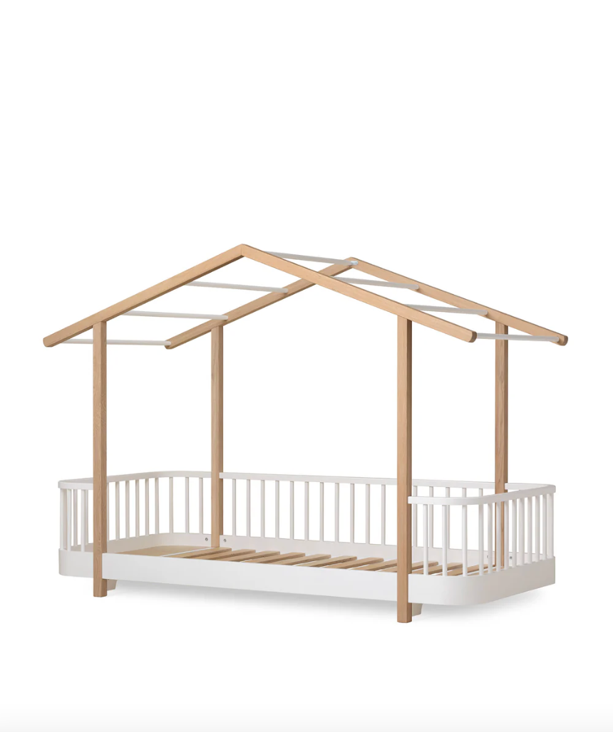 Wood Original house bed, white/oak correct