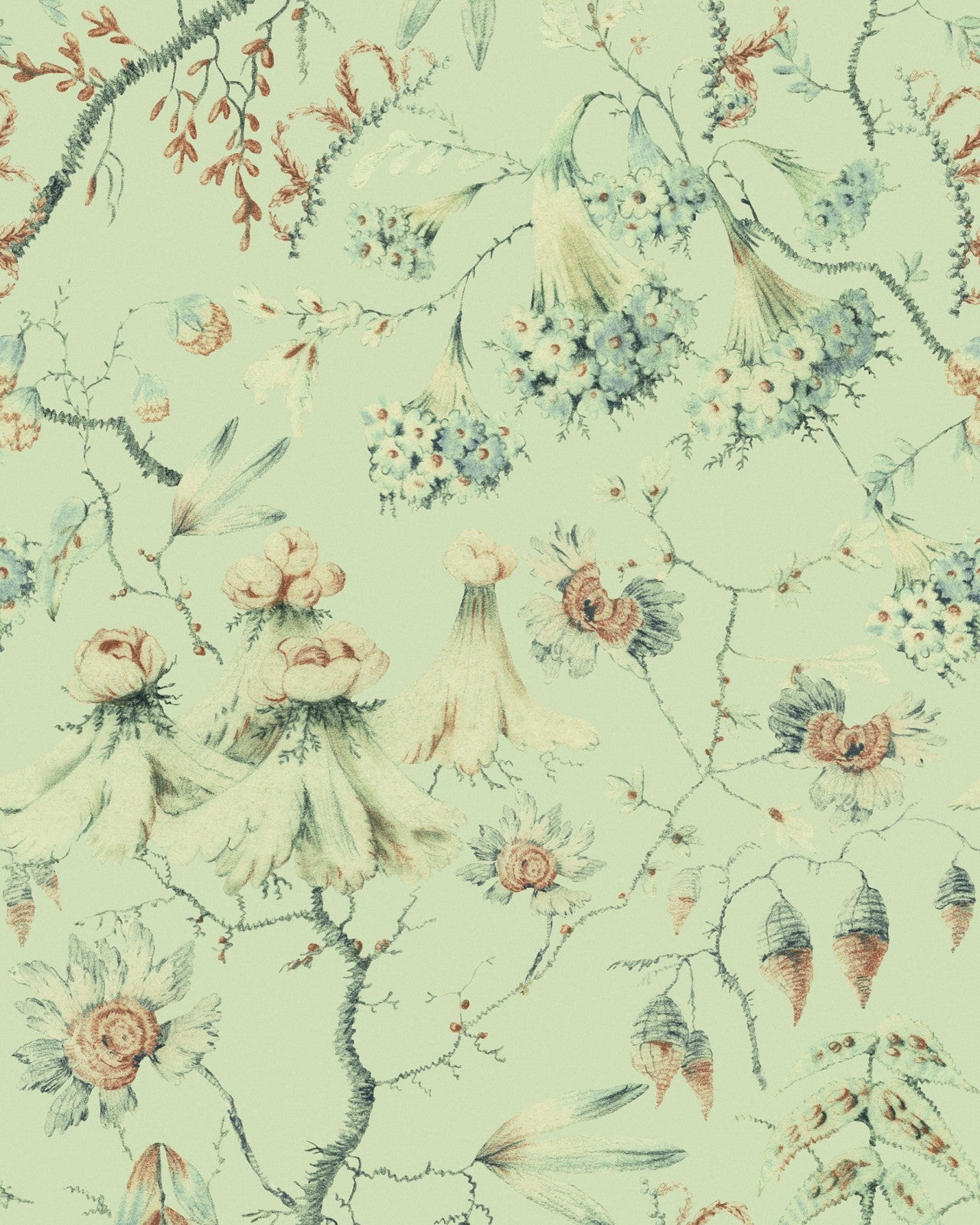 Papel de Parede, Grandmas Tapestry Green