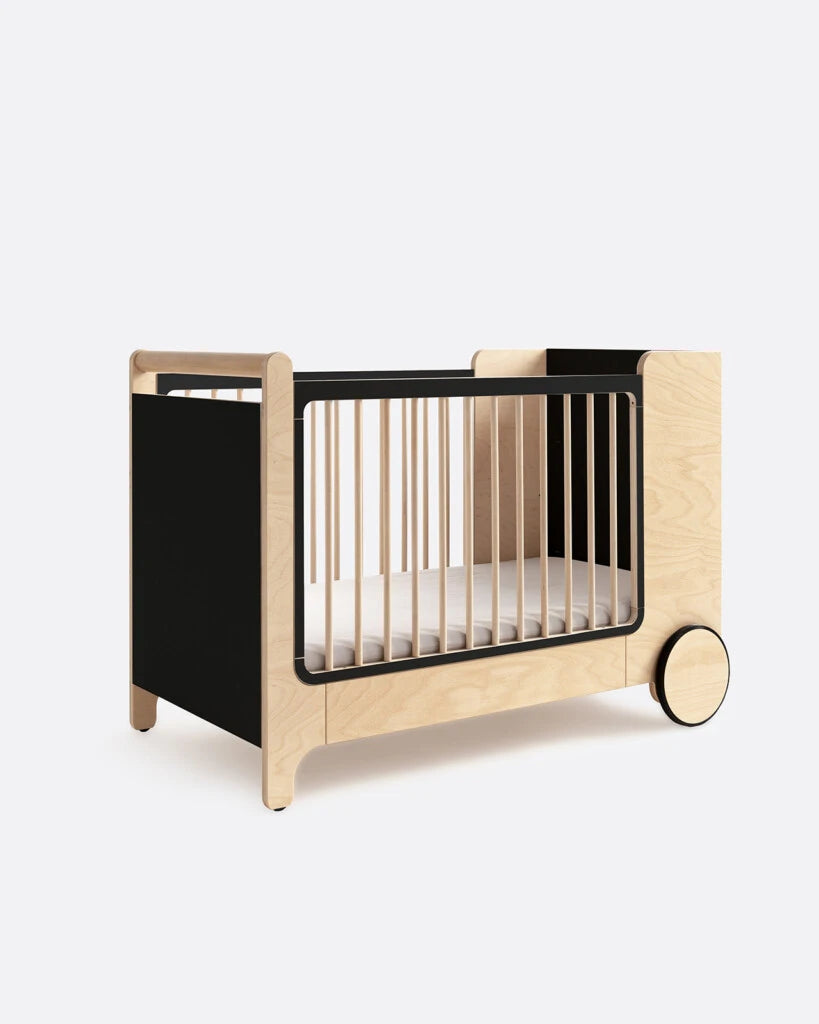R Rocking Baby Bed, Black