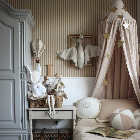 Papel de Parede Simple Vintage Stripes Beige Brown Wallpaper