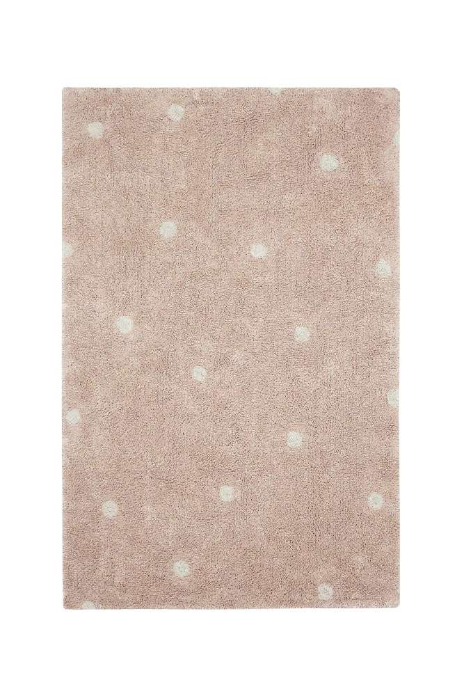 Mini Dot Washable Rug, Pink