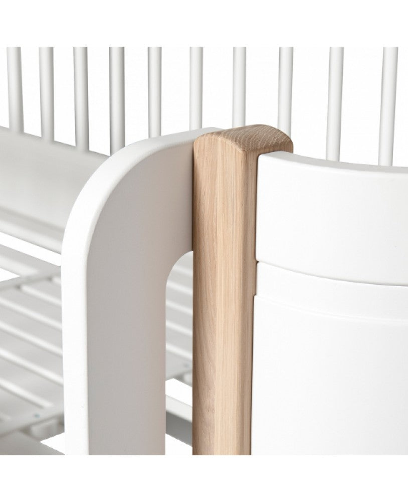 Cama Loft Baixo Wood Mini+, Branco e Madeira - Maria do Mar