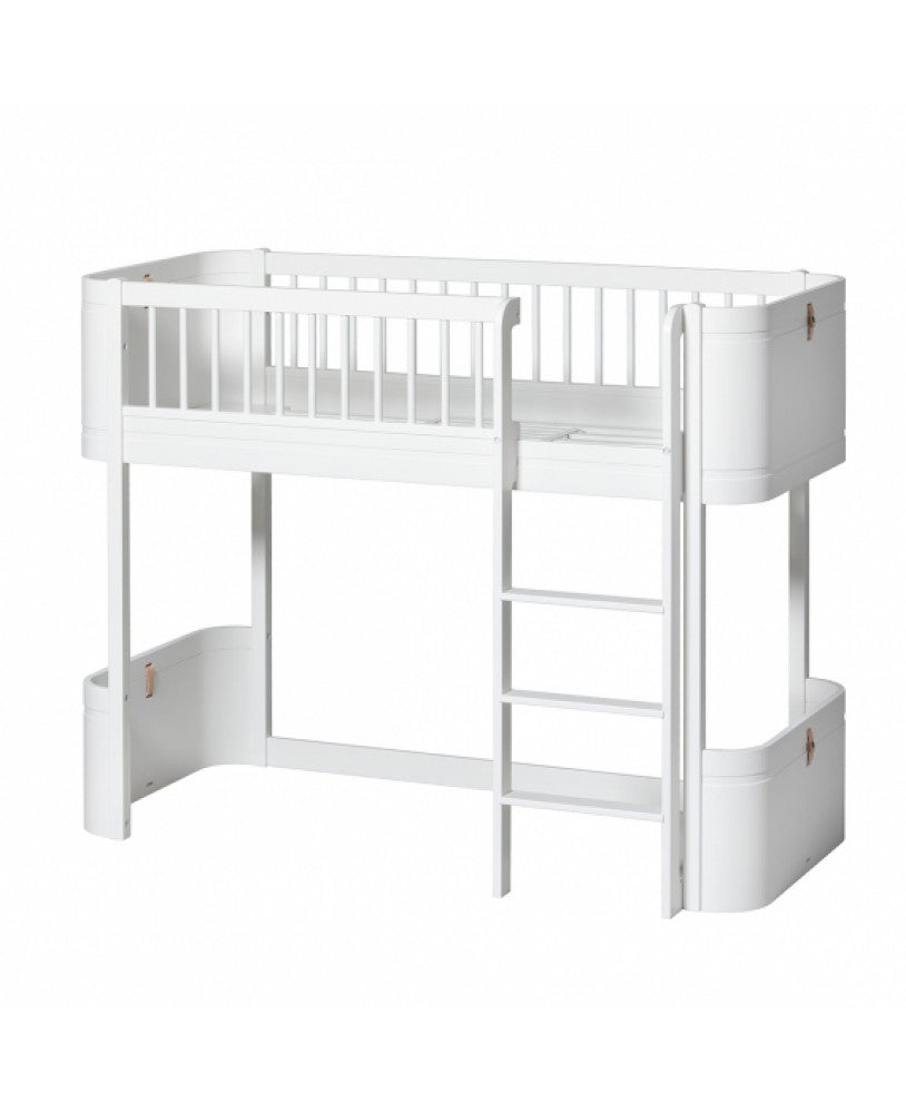 Cama Loft Baixo Wood Mini+, Branco - Maria do Mar