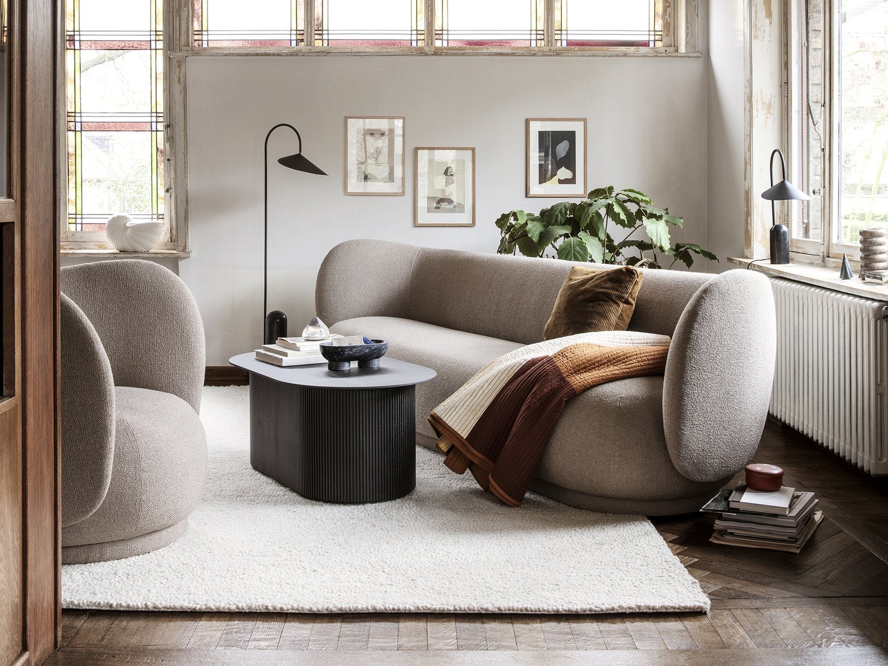 Rico Lounge Chair, Bouclé