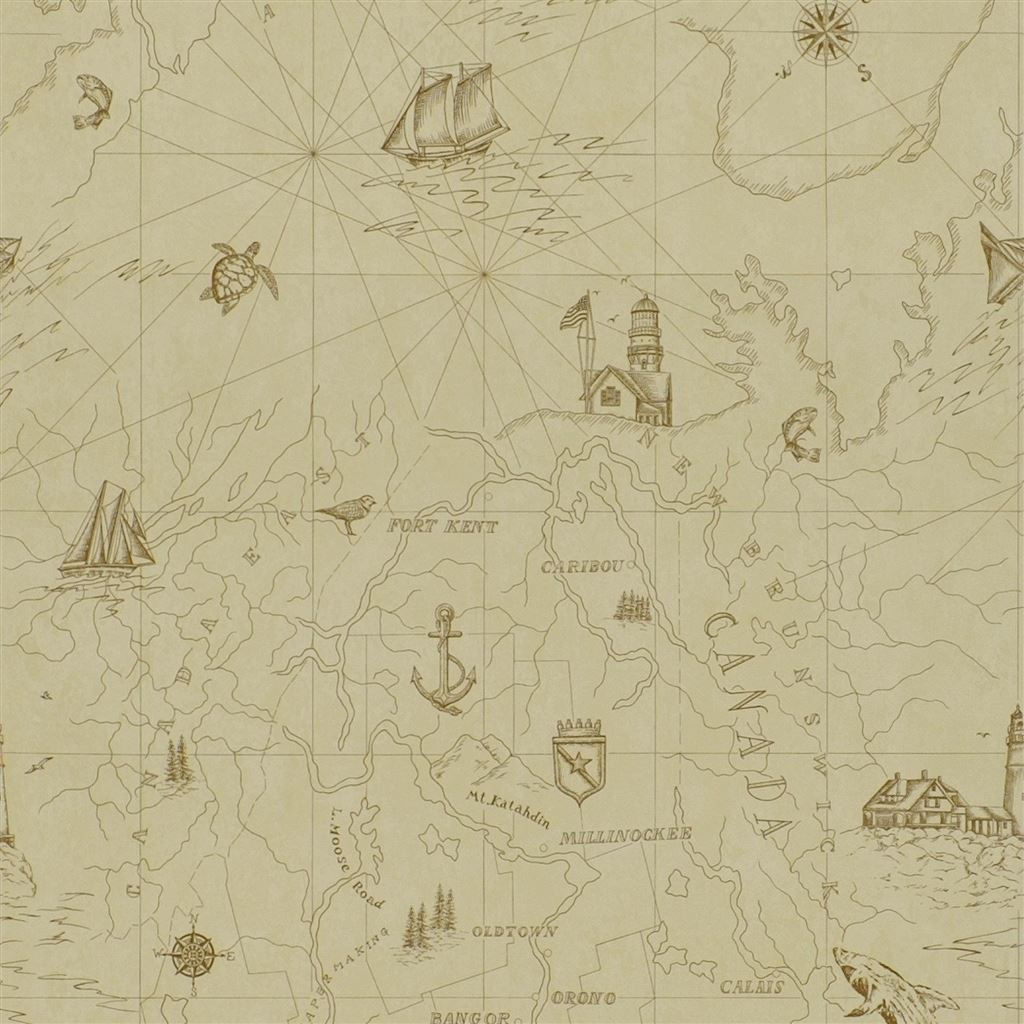 Papel de Parede Searsport Map