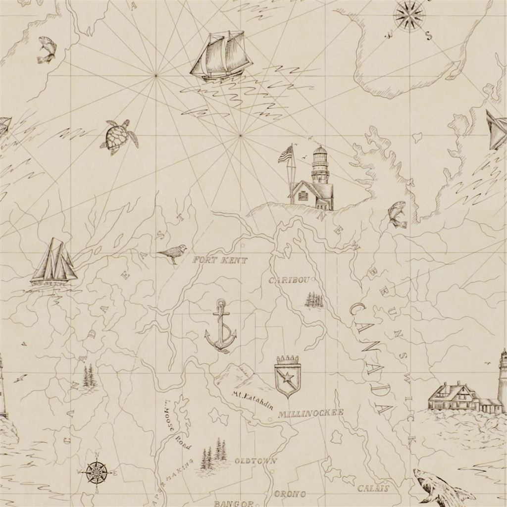 Papel de Parede Searsport Map