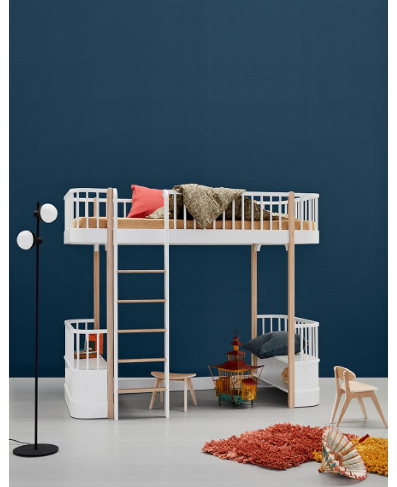 Cama Loft Wood, Branco e Madeira - Maria do Mar