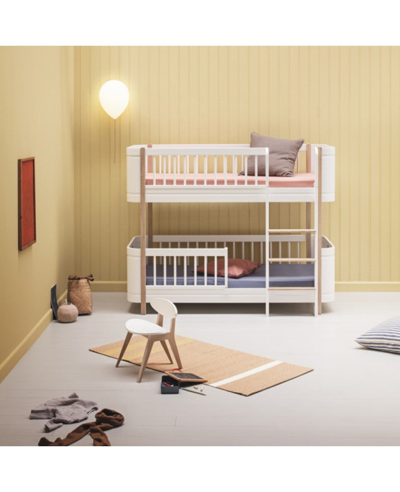 Beliche Baixo Wood Mini+, Branco e Madeira - Maria do Mar