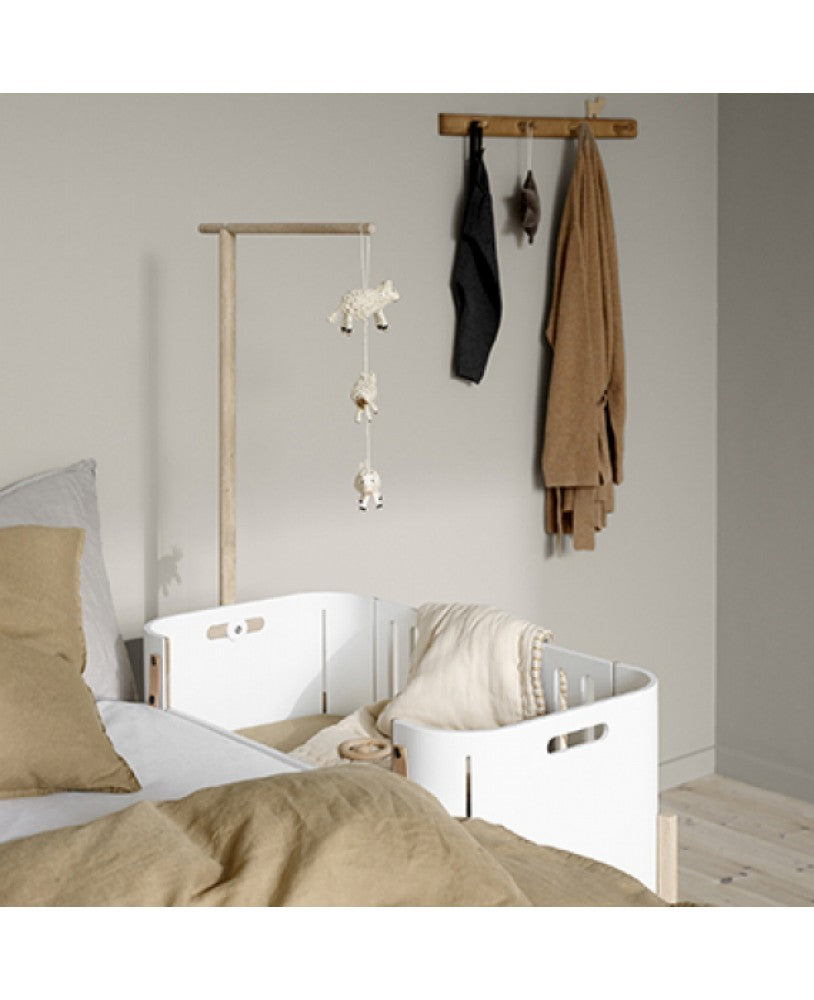 Berço Wood Co-Sleeper, Branco e Madeira - Maria do Mar
