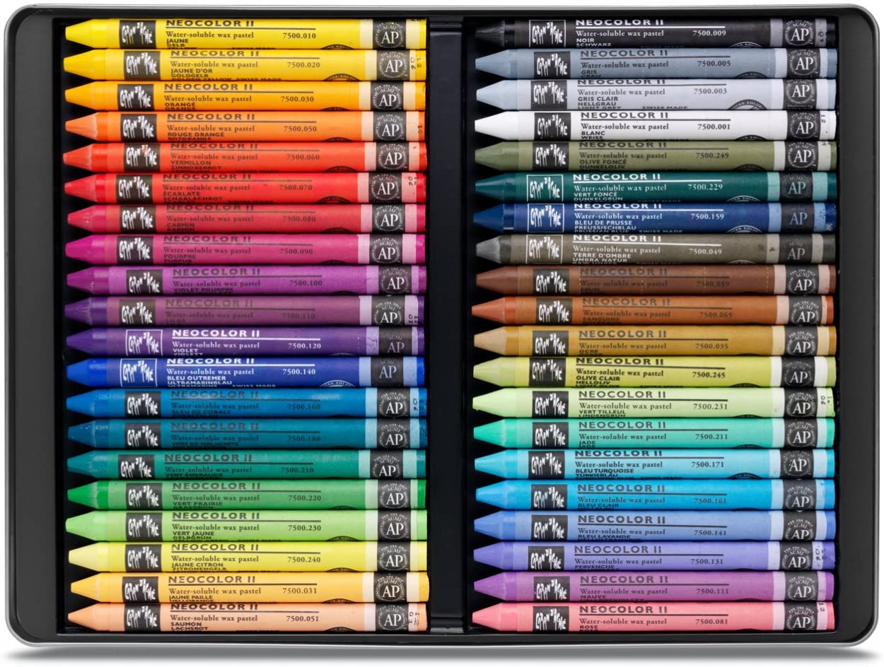 Lápis de Cera Neocolor II Aquarelle, 40 Cores