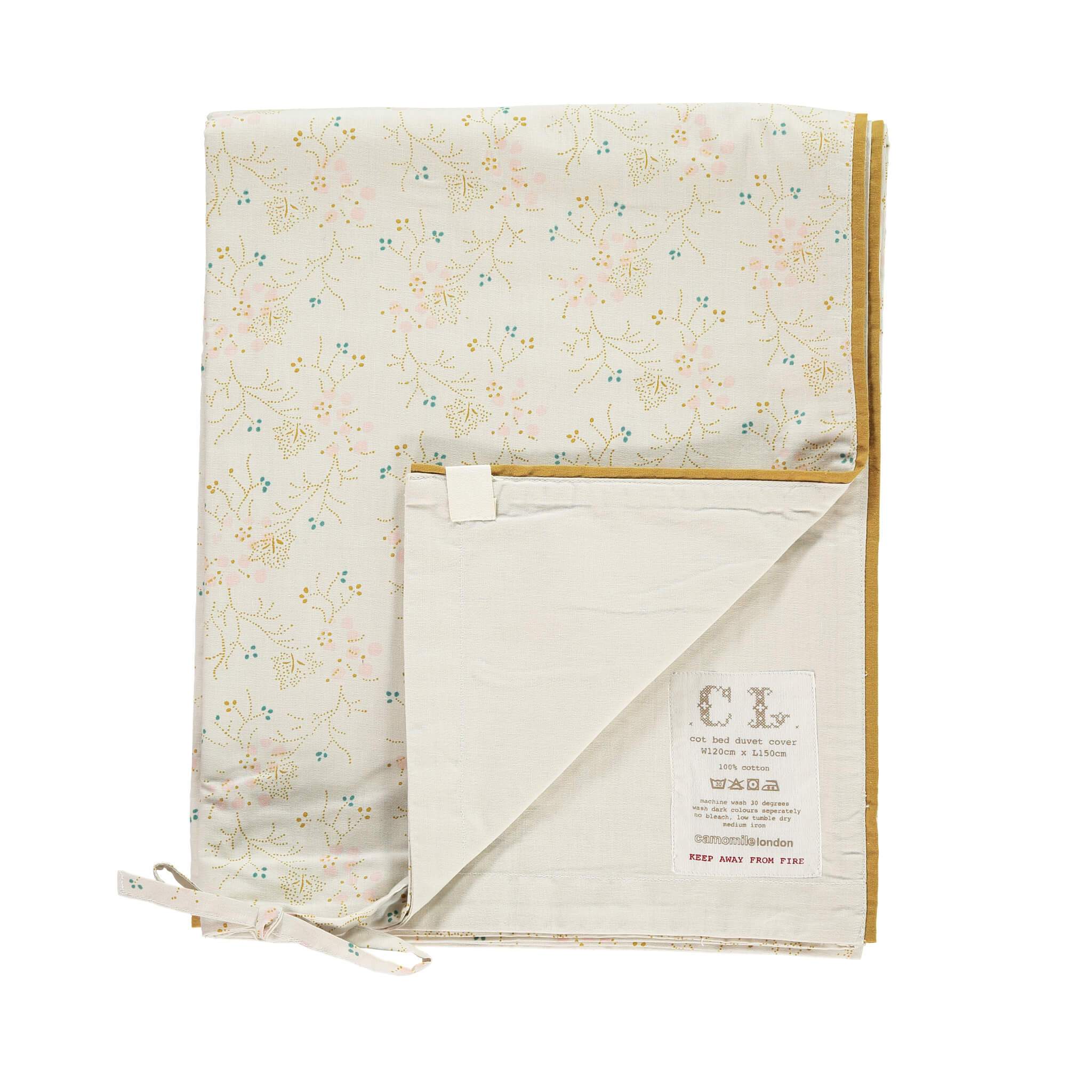 Capa de Edredon Minako, Floral/ Golden