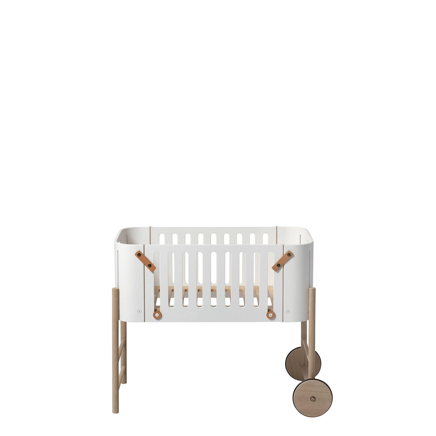 Berço Wood Co-Sleeper, Branco e Madeira - Maria do Mar
