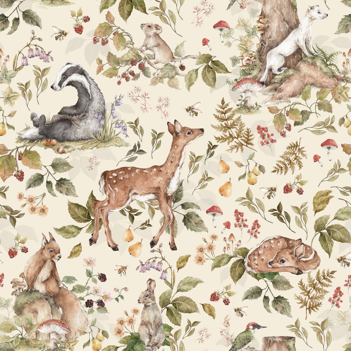 Papel de Parede Cute Forest Animals