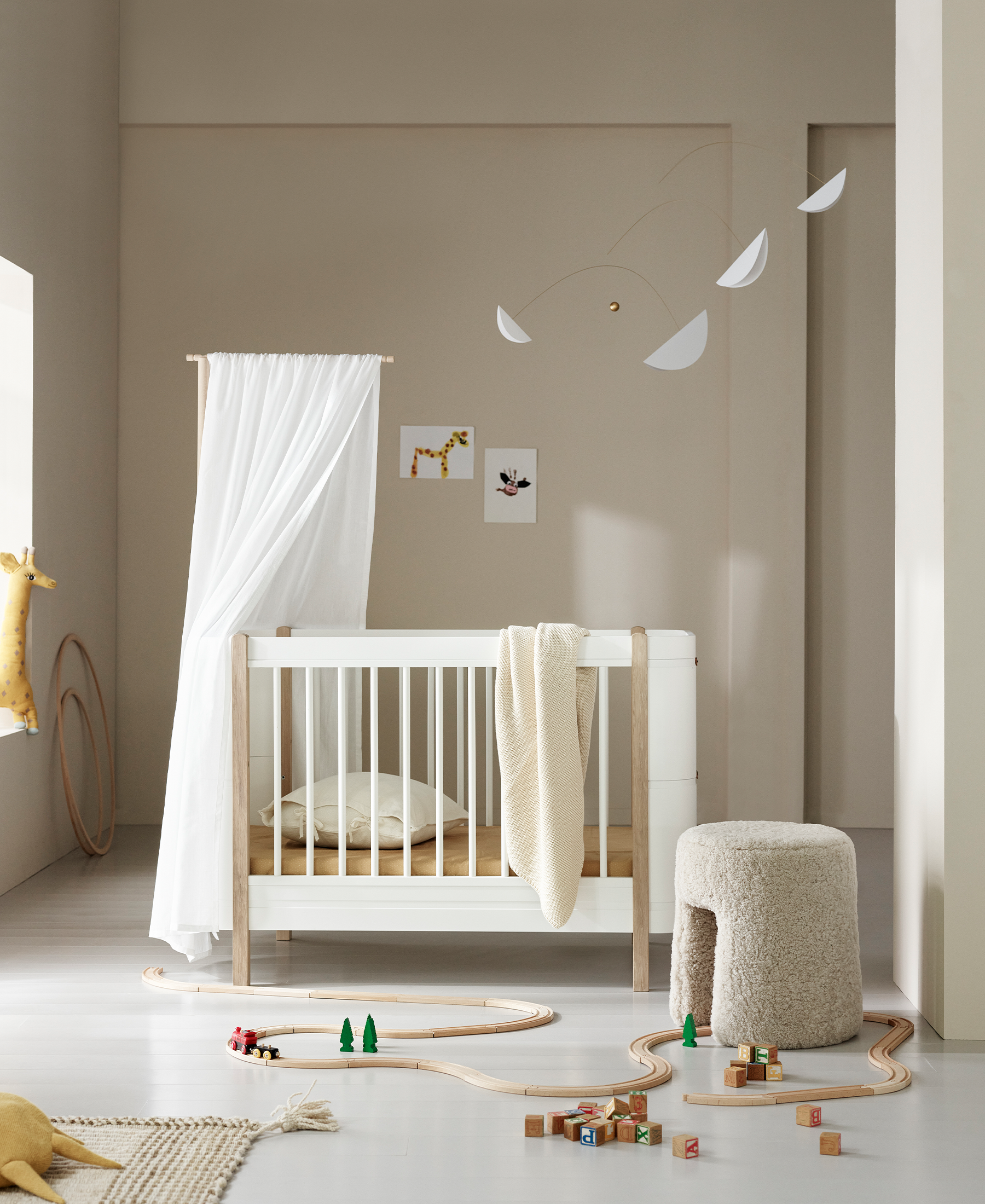 Cama de Grades Wood Mini+, Branco (Exclui kit 0-9 anos)
