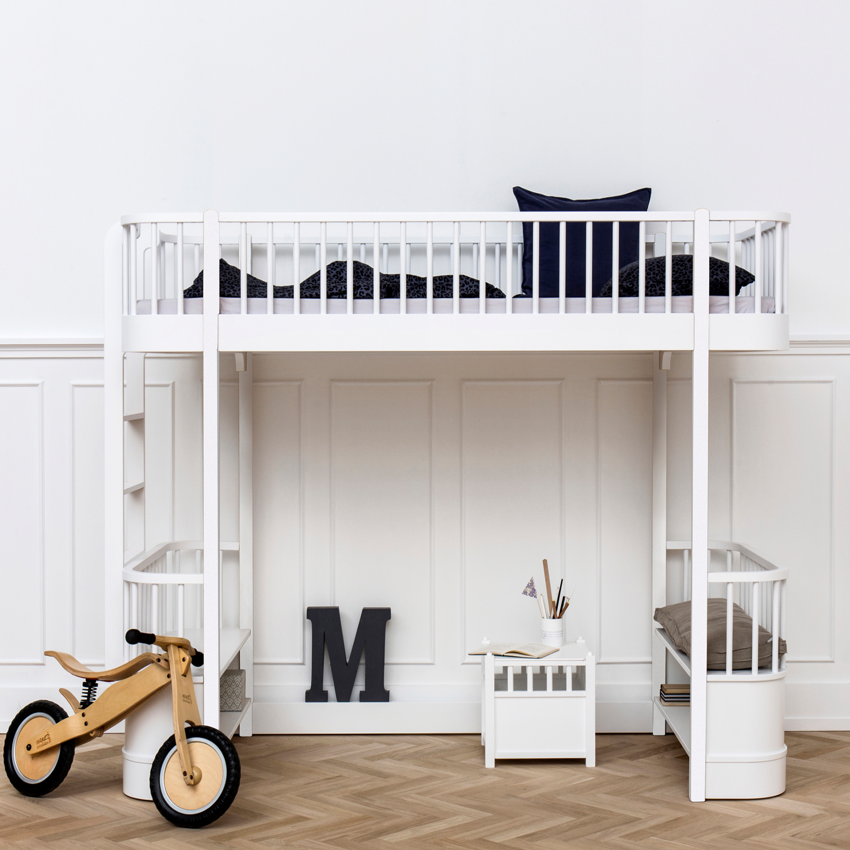 Cama Loft Wood, Branco - Maria do Mar
