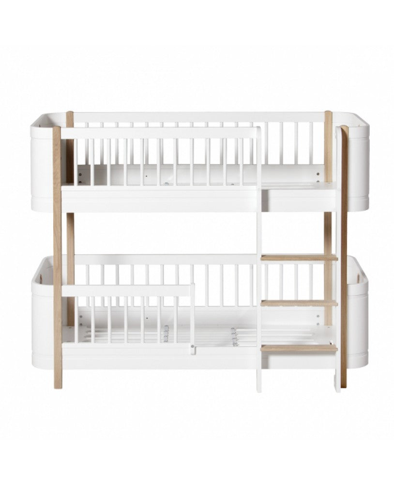 Beliche Baixo Wood Mini+, Branco e Madeira - Maria do Mar