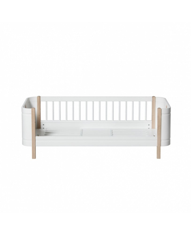 Cama Junior Wood Mini+, Branco e Madeira - Maria do Mar 