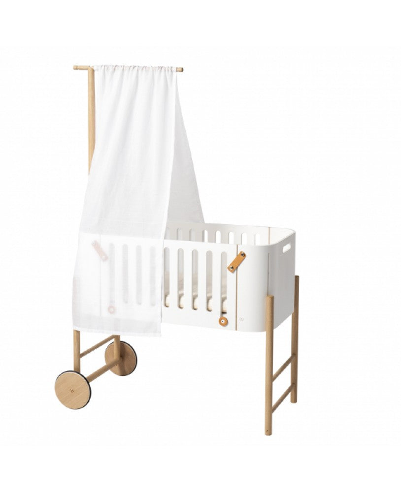 Berço Wood Co-Sleeper, Branco e Madeira - Maria do Mar