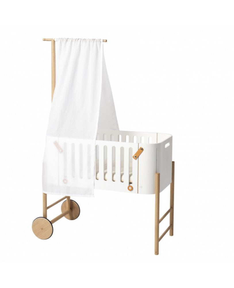 Berço Wood Co-Sleeper, Branco e Madeira - Maria do Mar 