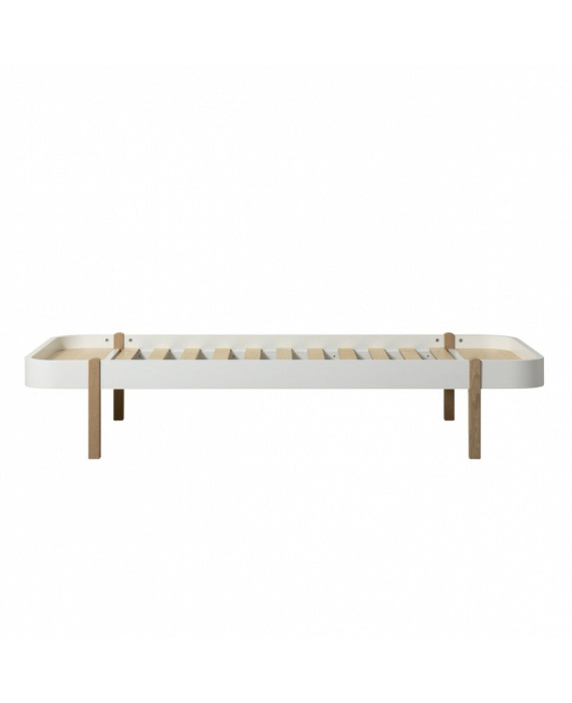 Cama Wood Lounger 90, Madeira e Branco - Maria do Mar