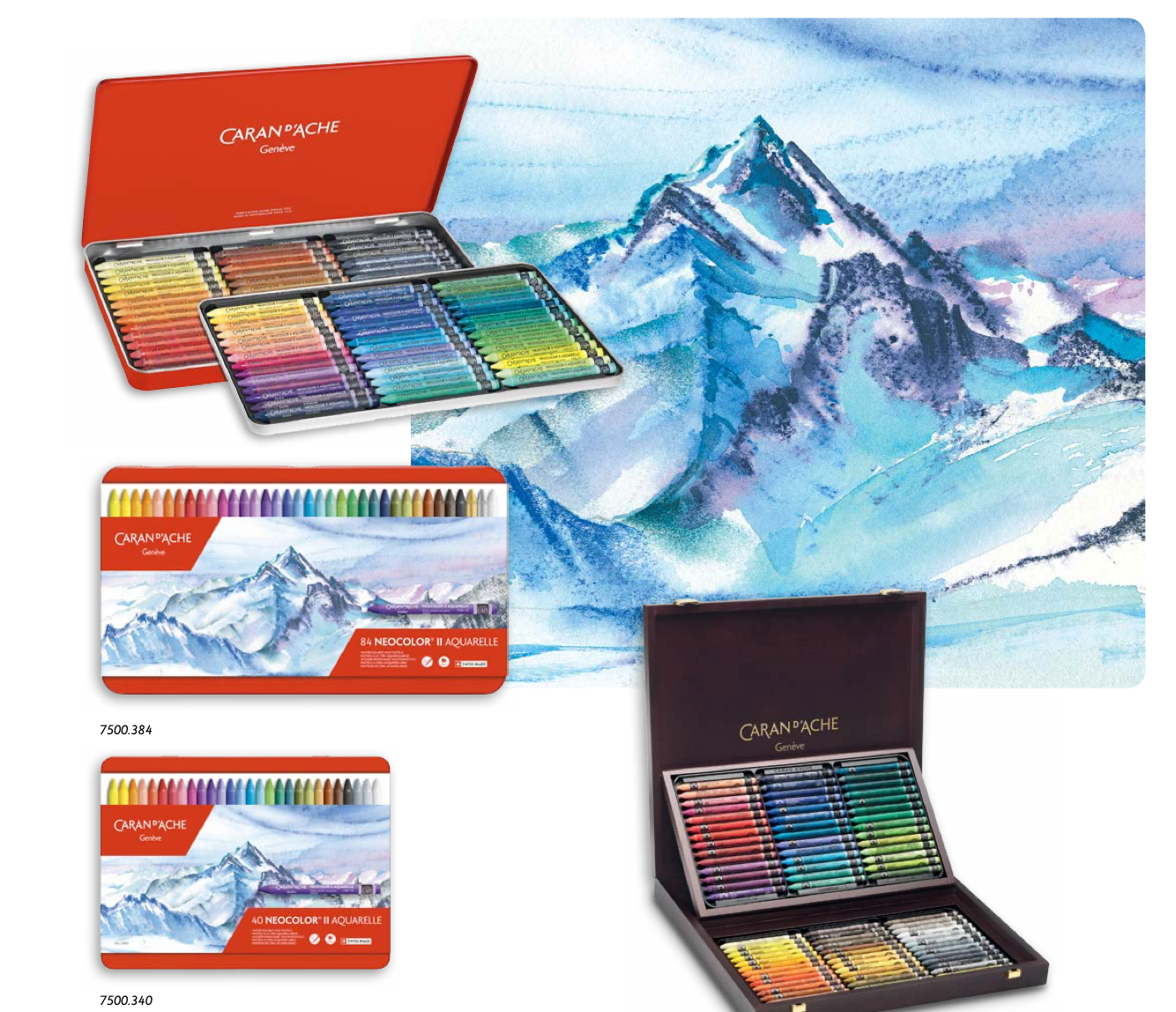 Lápis de Cera Neocolor II Aquarelle, 15 Cores