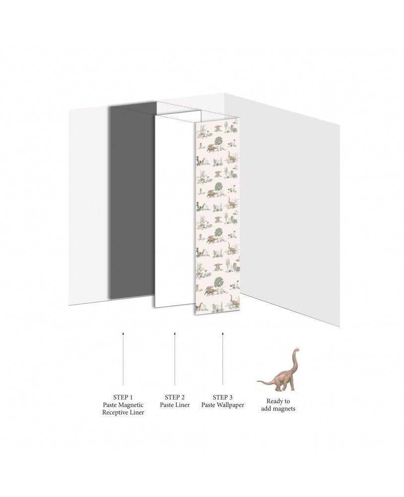 Papel de Parede Magnético Dino