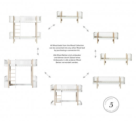 Cama Junior Wood, Branco - Maria do Mar 