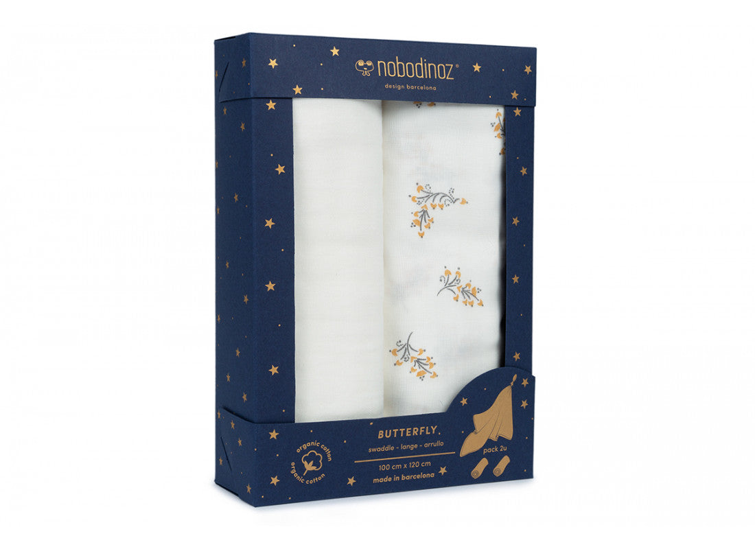 Pack de 2 Swaddles Butterfly Flore