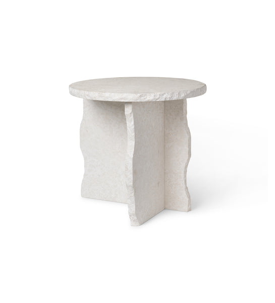 Mineral Marble Table, Bianco Curia