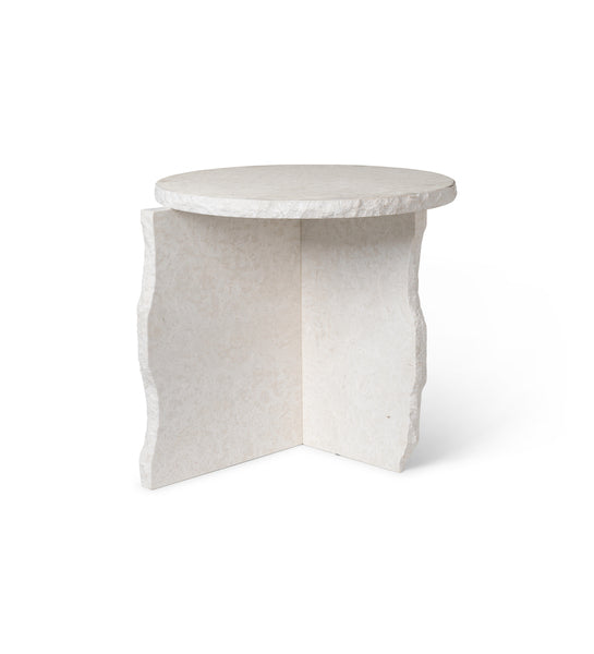 Mineral Marble Table, Bianco Curia