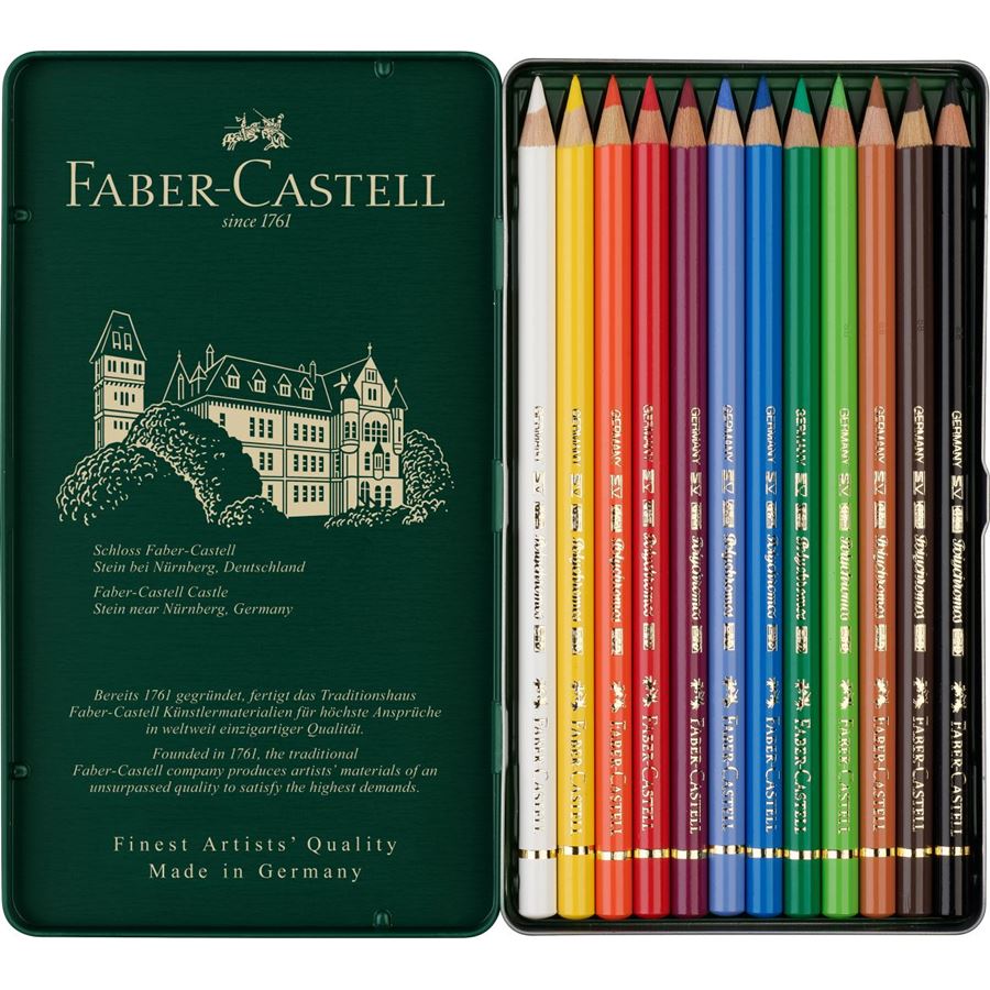 Estojo de Metal Lápis de Cor Polychromos Faber Castell