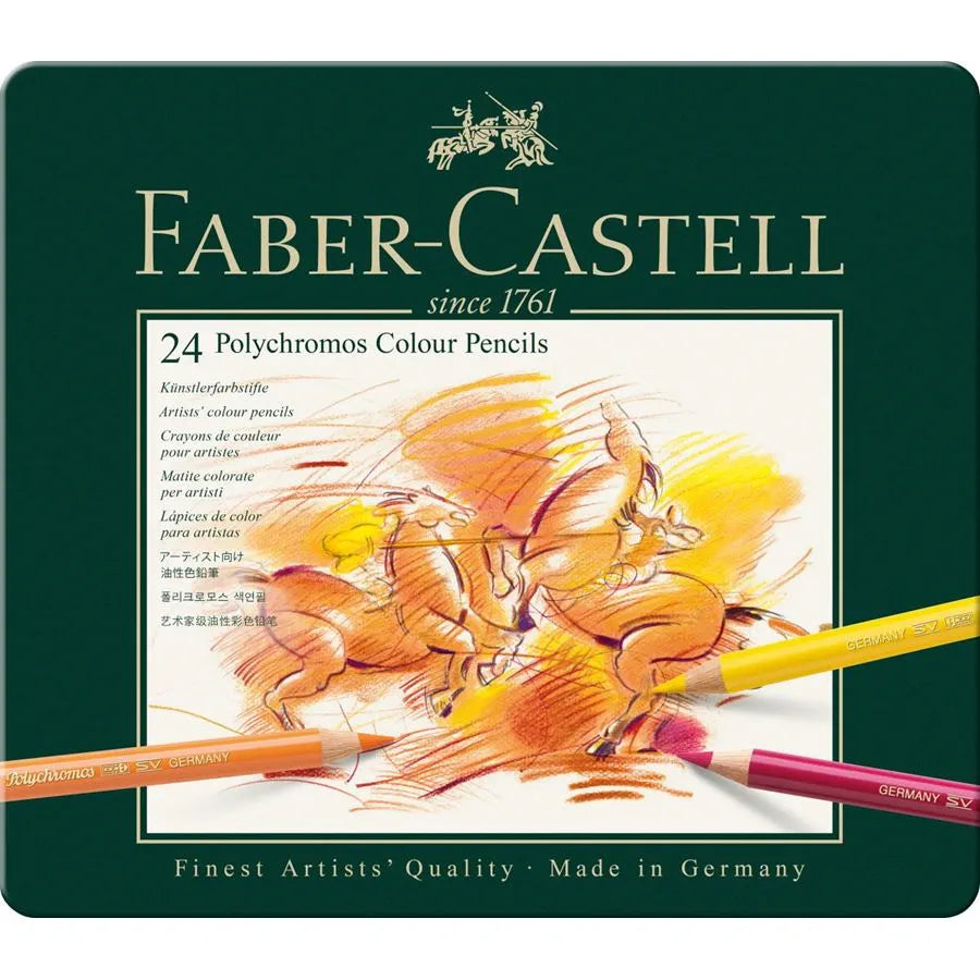 Estojo de Metal Lápis de Cor Polychromos Faber Castell