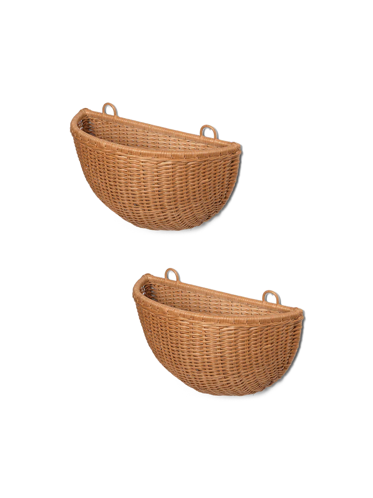 Bolsa de parede em Rattan, Set of 2