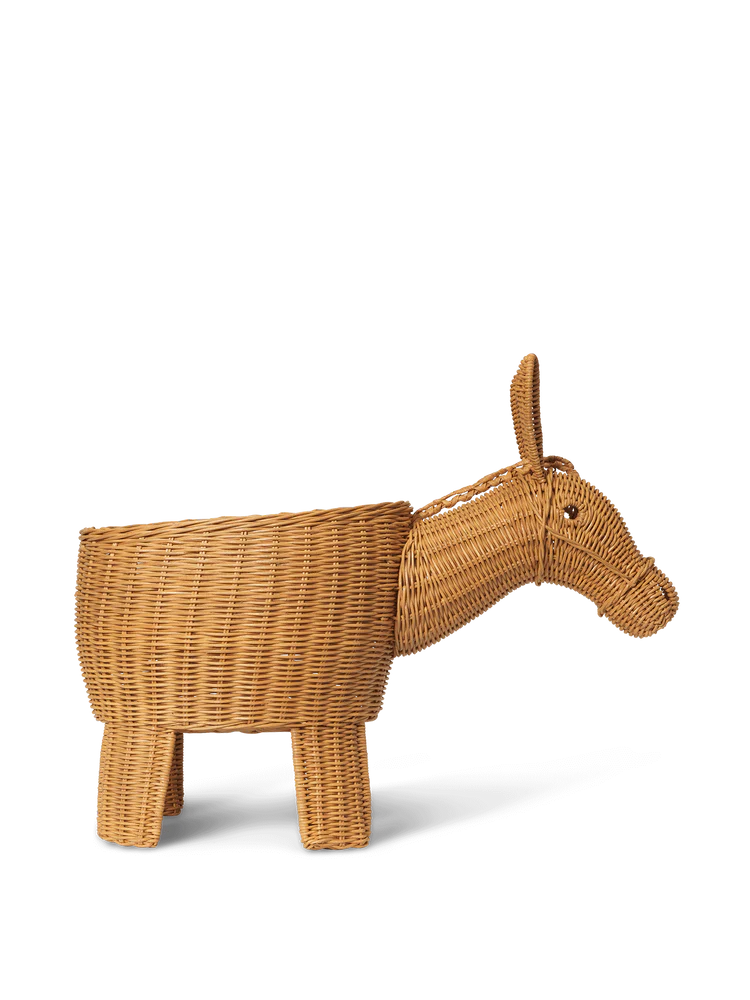 Cesta Burro em Rattan