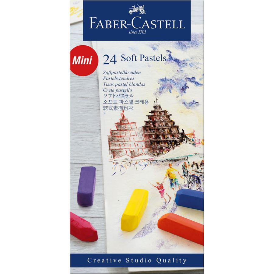 Estojo de Pastéis flexíveis Mini Faber Castell Multicolor