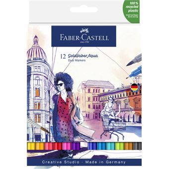 Estojo de Marcadores Ponta Dupla Aguarelável GoldFaber - Multicolor, Faber Castell